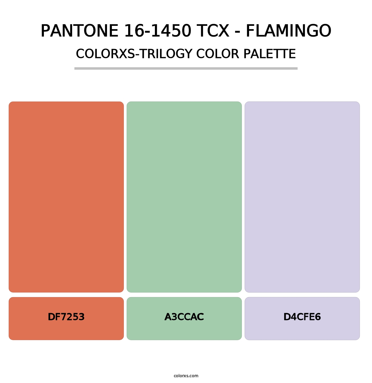 PANTONE 16-1450 TCX - Flamingo - Colorxs Trilogy Palette