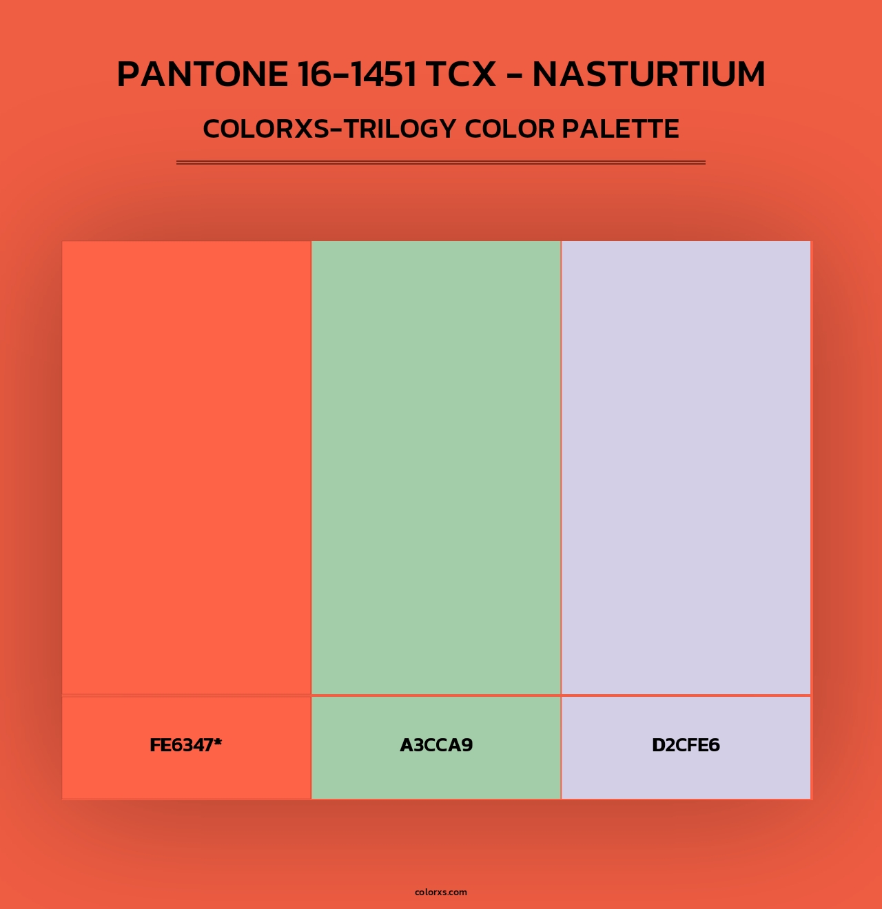 PANTONE 16-1451 TCX - Nasturtium - Colorxs Trilogy Palette