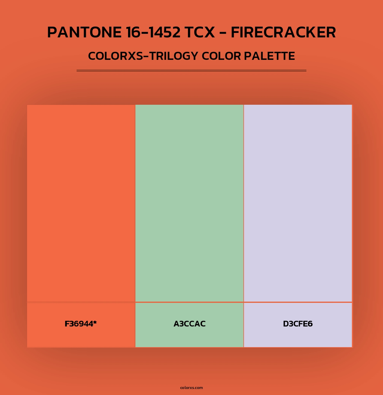 PANTONE 16-1452 TCX - Firecracker - Colorxs Trilogy Palette