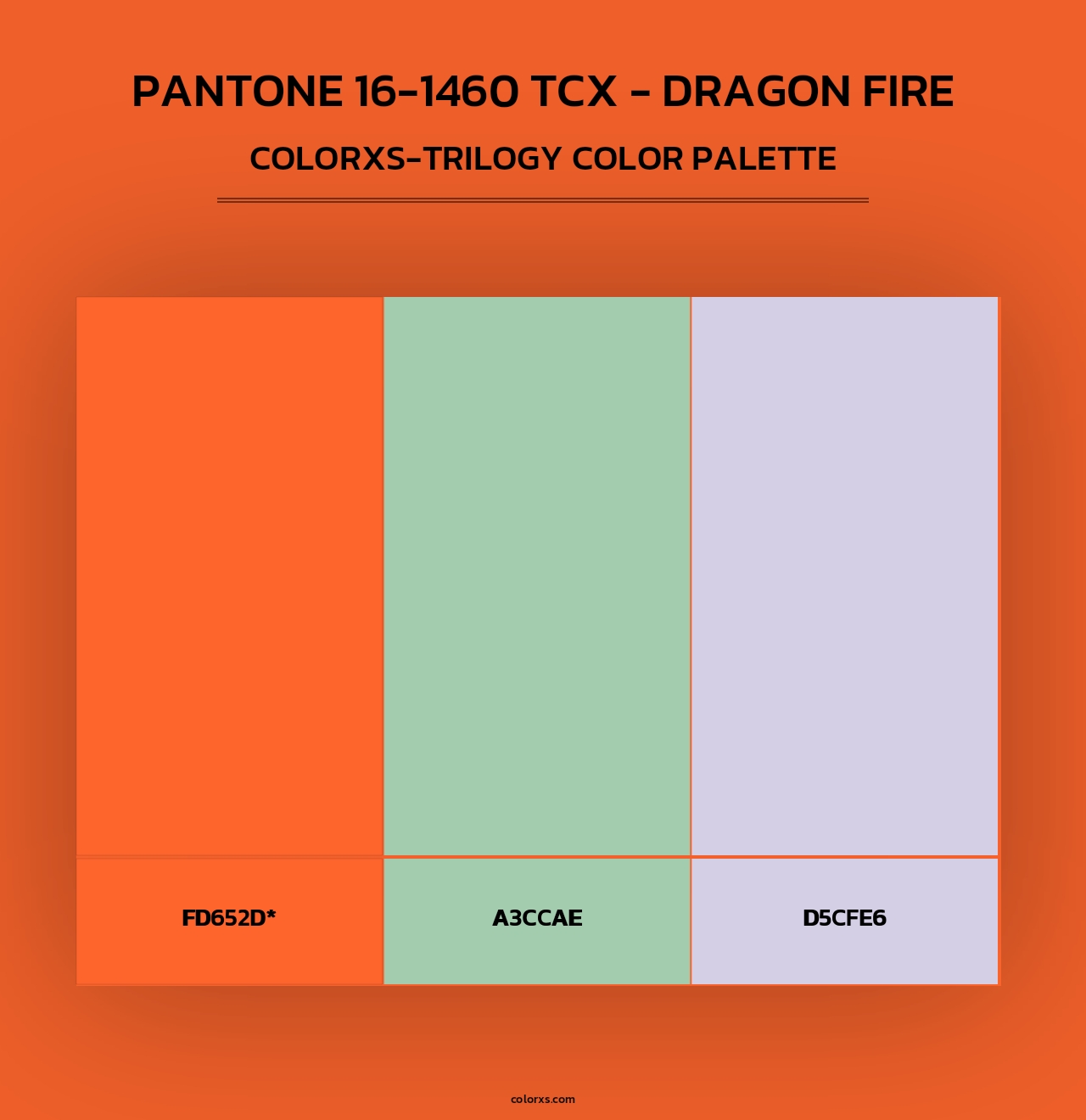 PANTONE 16-1460 TCX - Dragon Fire - Colorxs Trilogy Palette