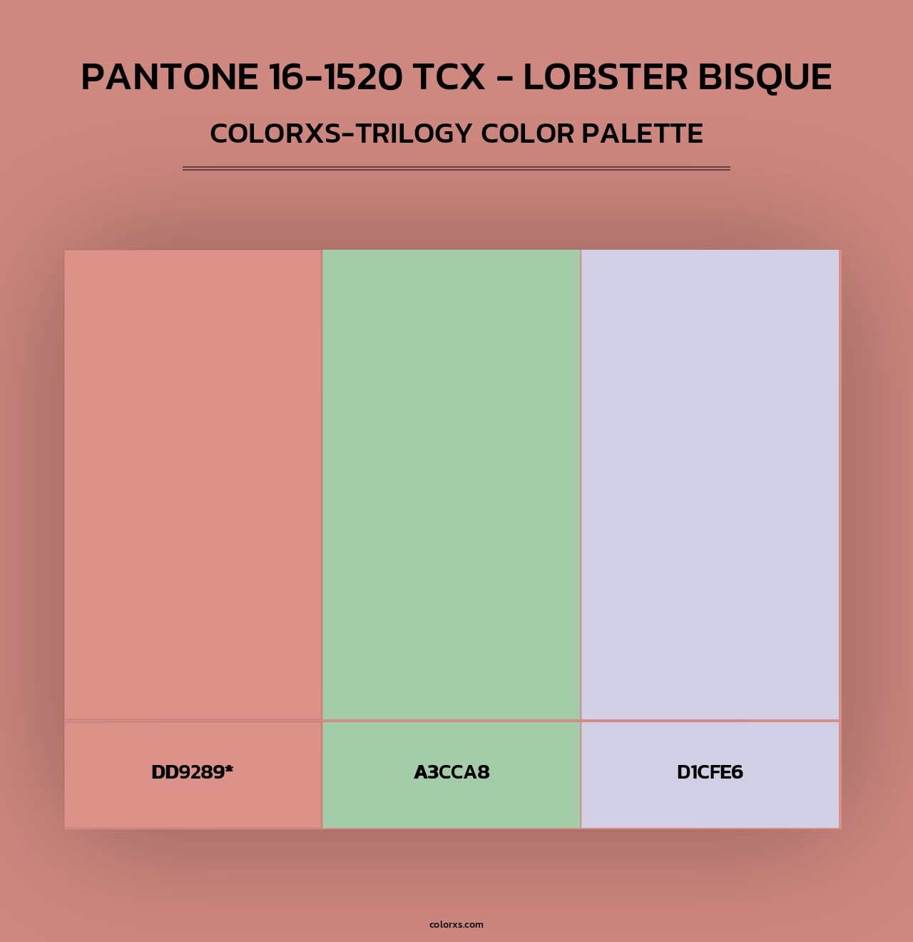 PANTONE 16-1520 TCX - Lobster Bisque - Colorxs Trilogy Palette