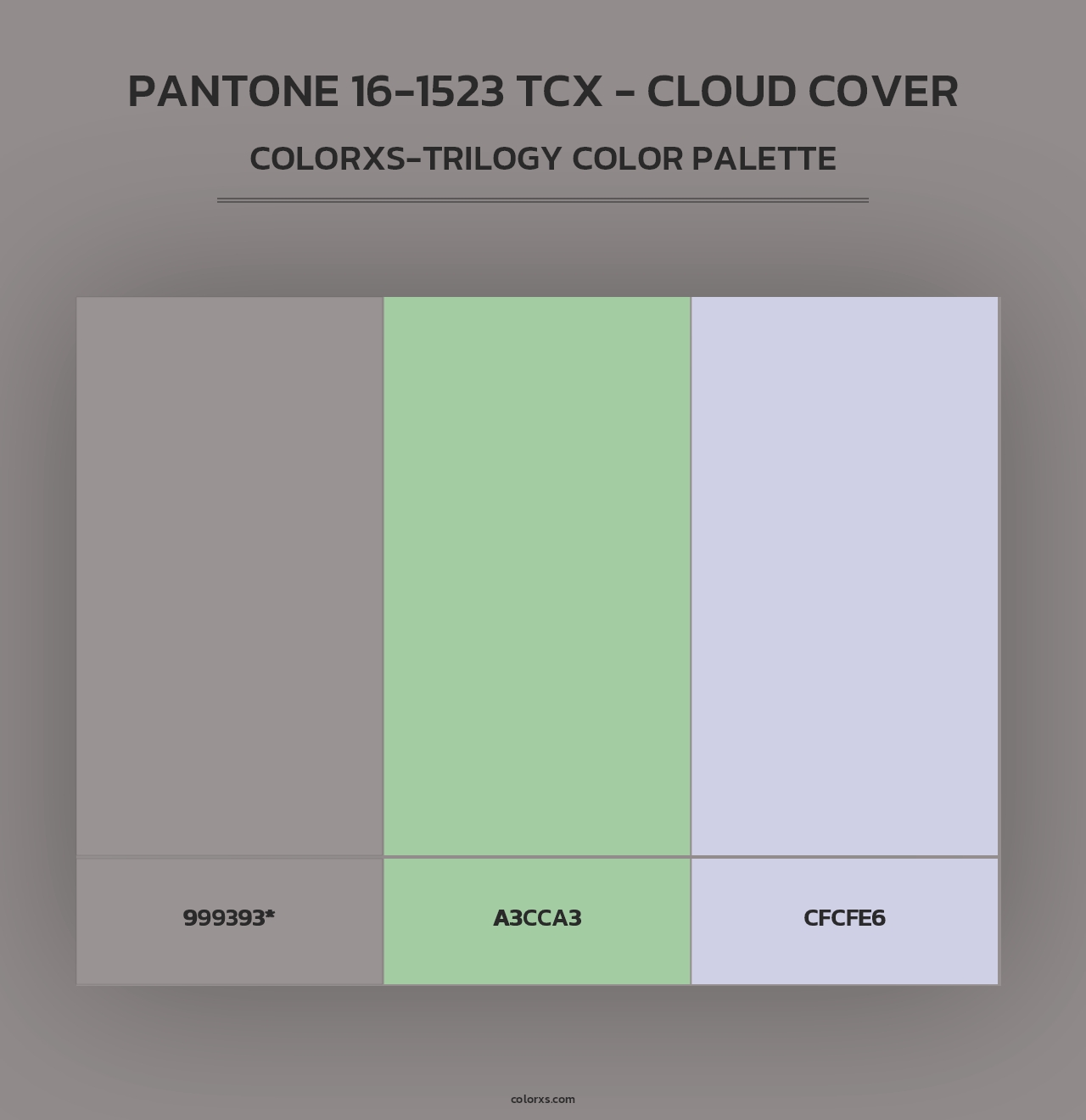 PANTONE 16-1523 TCX - Cloud Cover - Colorxs Trilogy Palette