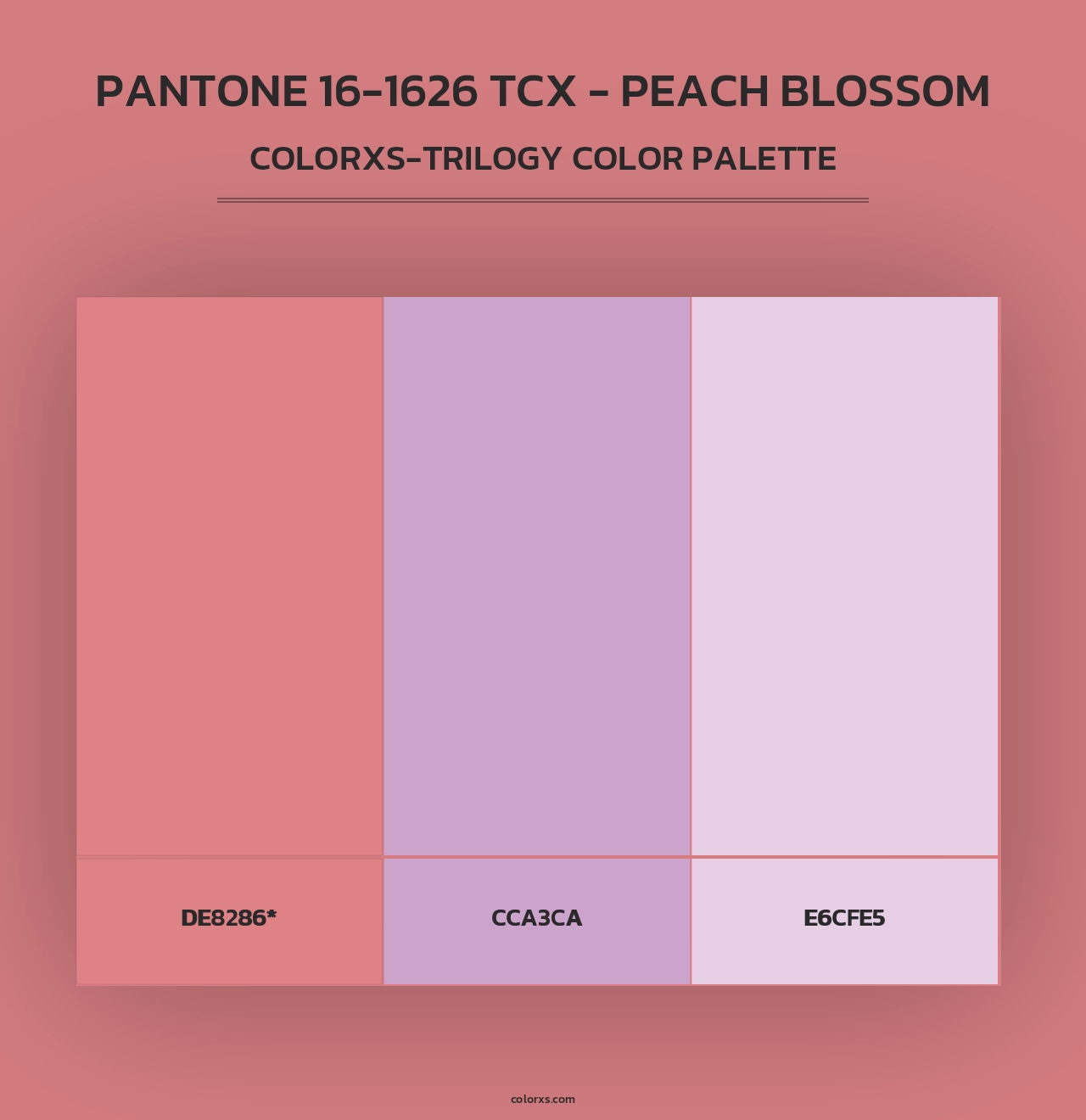 PANTONE 16-1626 TCX - Peach Blossom - Colorxs Trilogy Palette