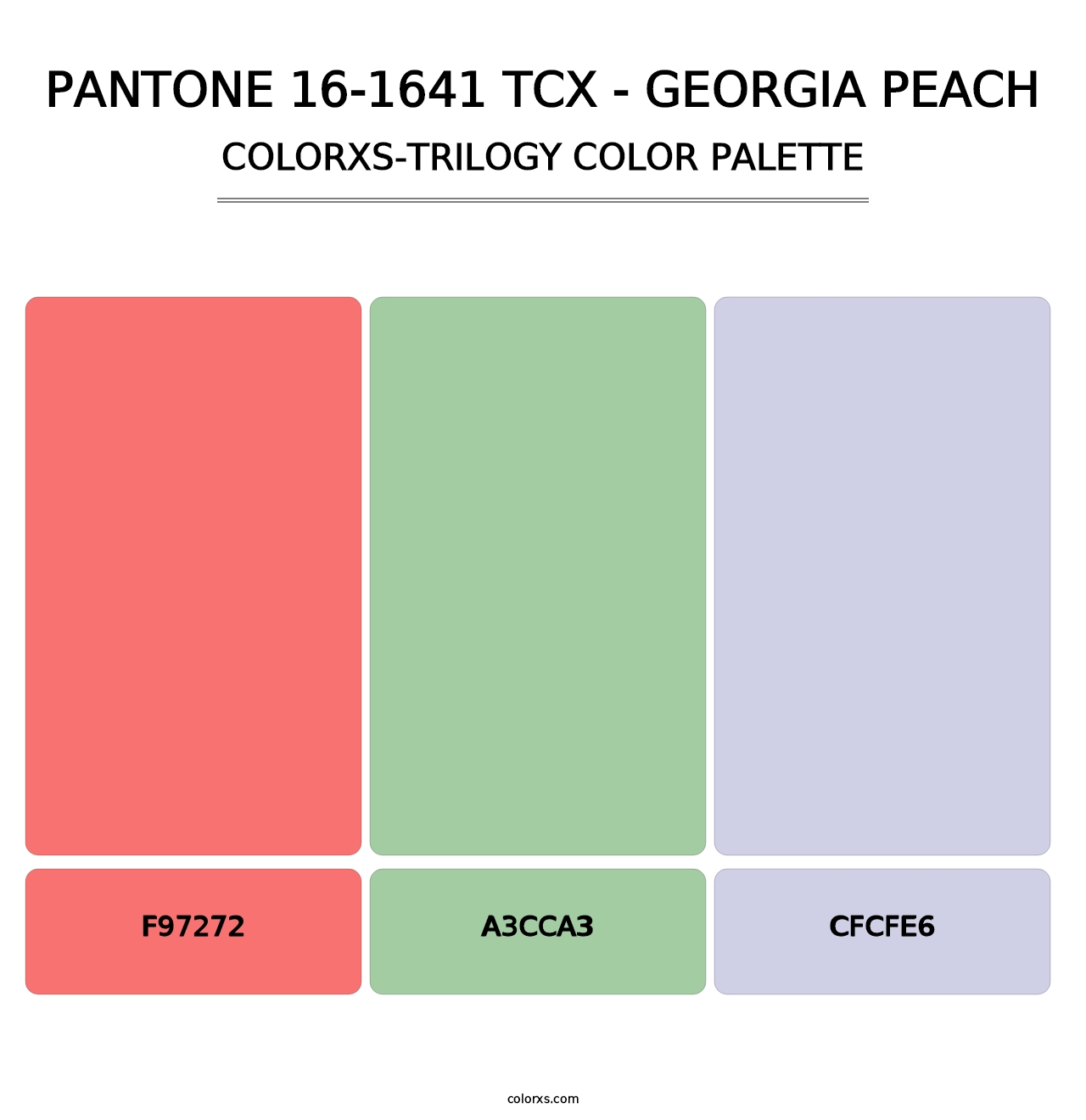 PANTONE 16-1641 TCX - Georgia Peach - Colorxs Trilogy Palette