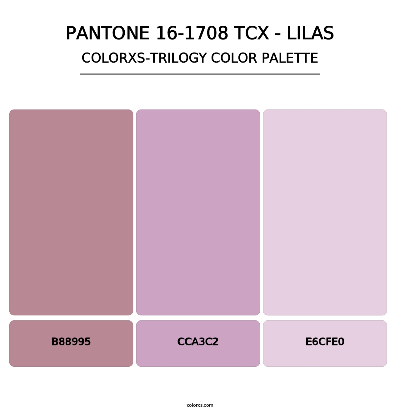 PANTONE 16-1708 TCX - Lilas - Colorxs Trilogy Palette