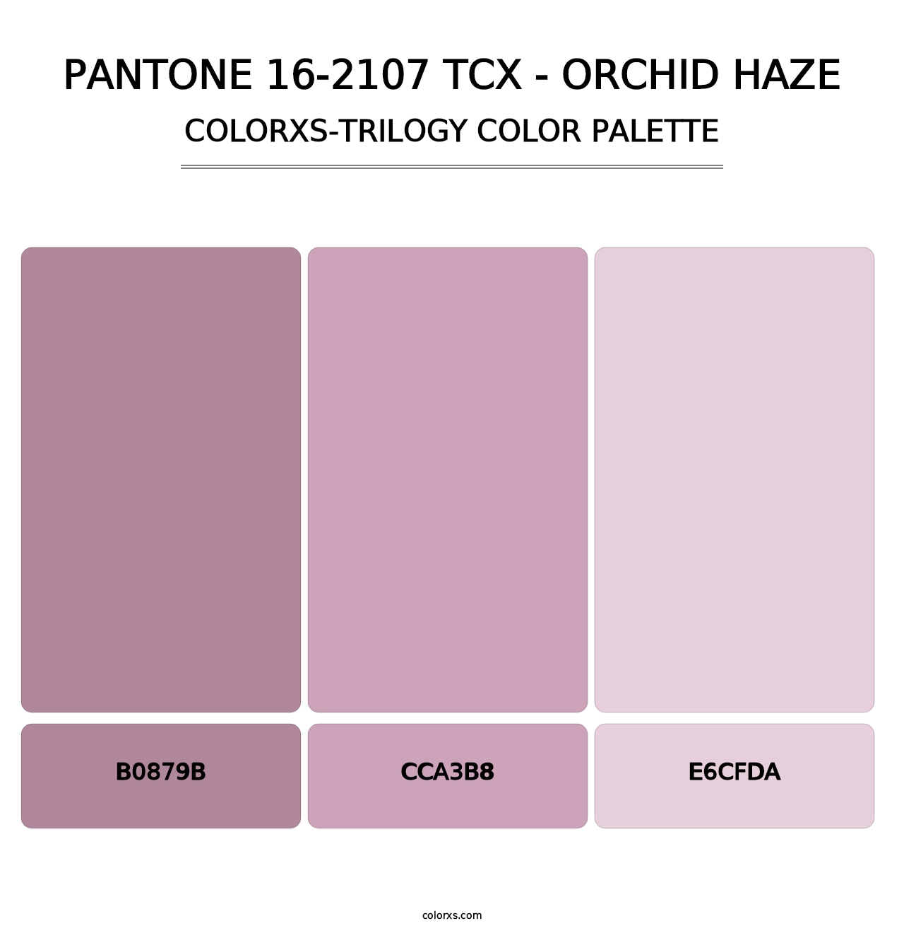 PANTONE 16-2107 TCX - Orchid Haze - Colorxs Trilogy Palette