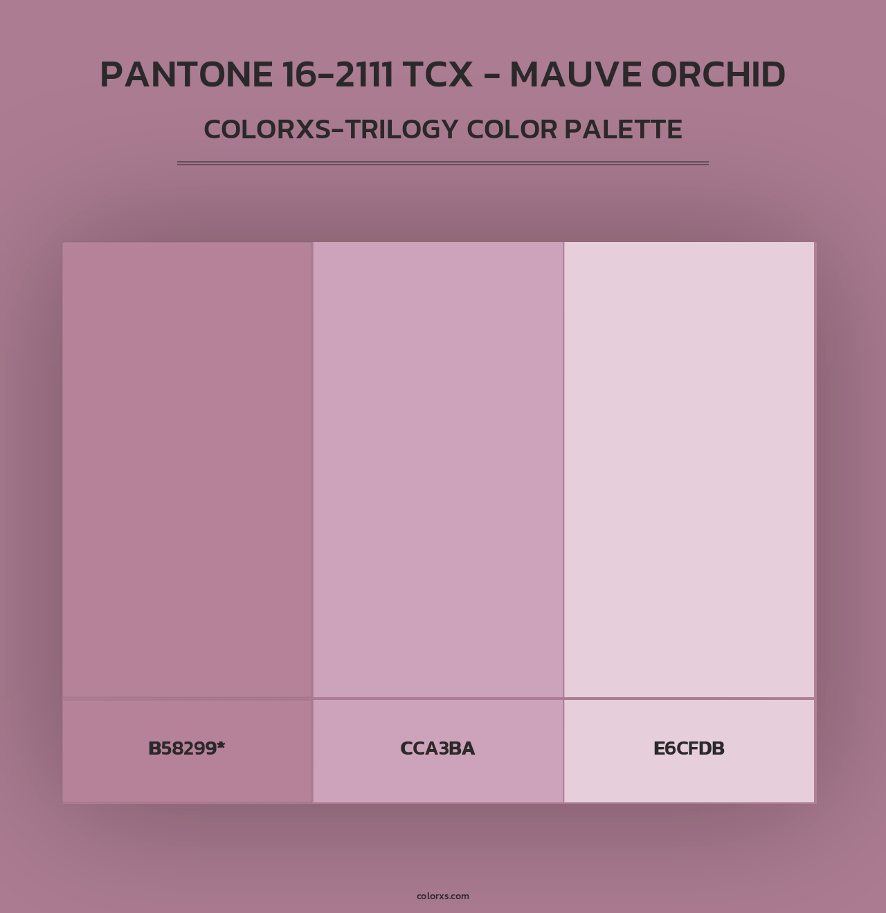 PANTONE 16-2111 TCX - Mauve Orchid - Colorxs Trilogy Palette