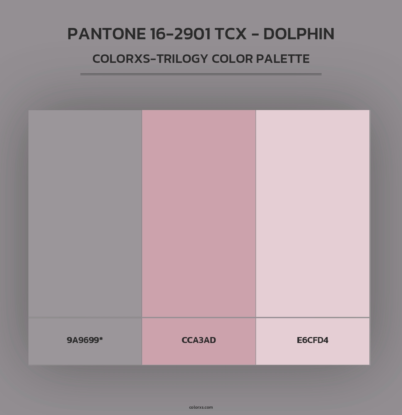 PANTONE 16-2901 TCX - Dolphin - Colorxs Trilogy Palette