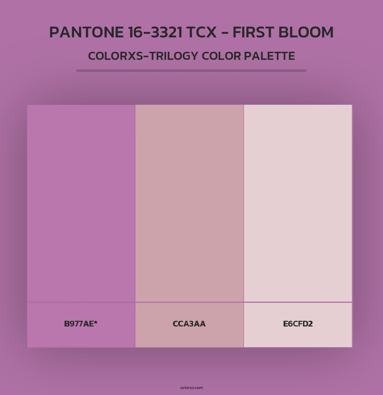 PANTONE 16-3321 TCX - First Bloom - Colorxs Trilogy Palette