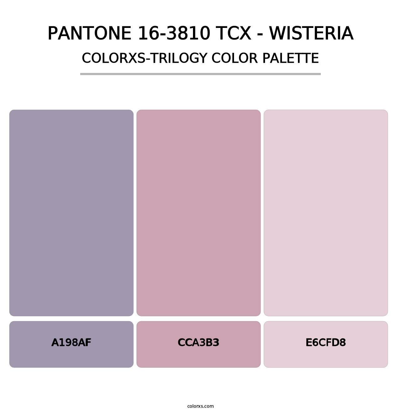PANTONE 16-3810 TCX - Wisteria - Colorxs Trilogy Palette