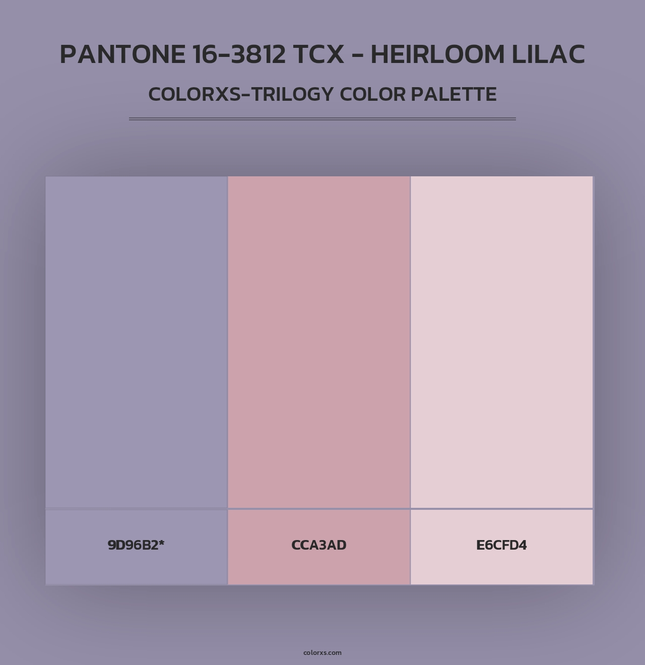 PANTONE 16-3812 TCX - Heirloom Lilac - Colorxs Trilogy Palette