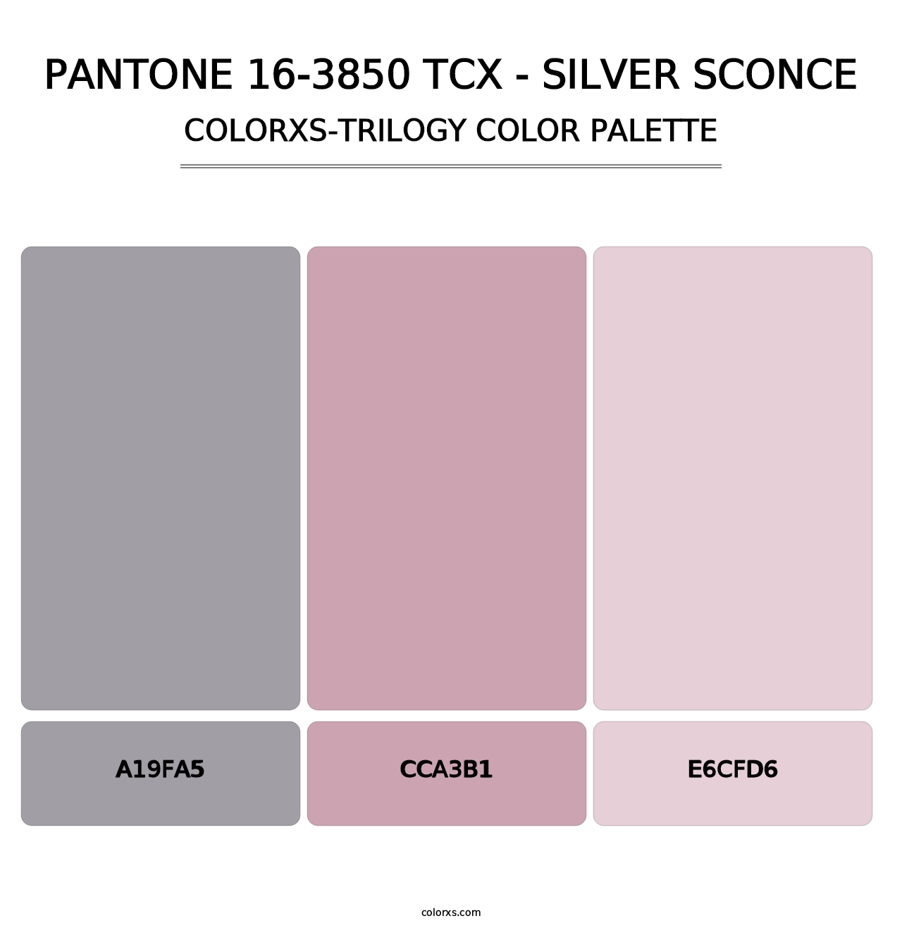 PANTONE 16-3850 TCX - Silver Sconce - Colorxs Trilogy Palette