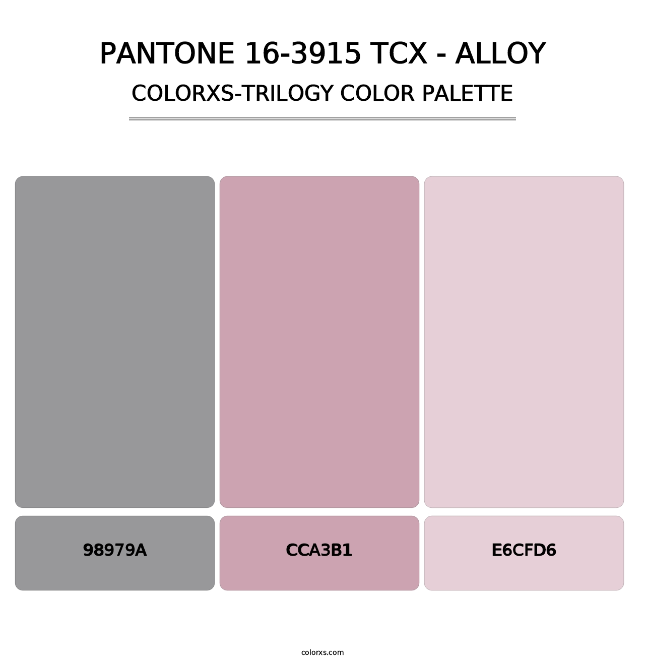 PANTONE 16-3915 TCX - Alloy - Colorxs Trilogy Palette