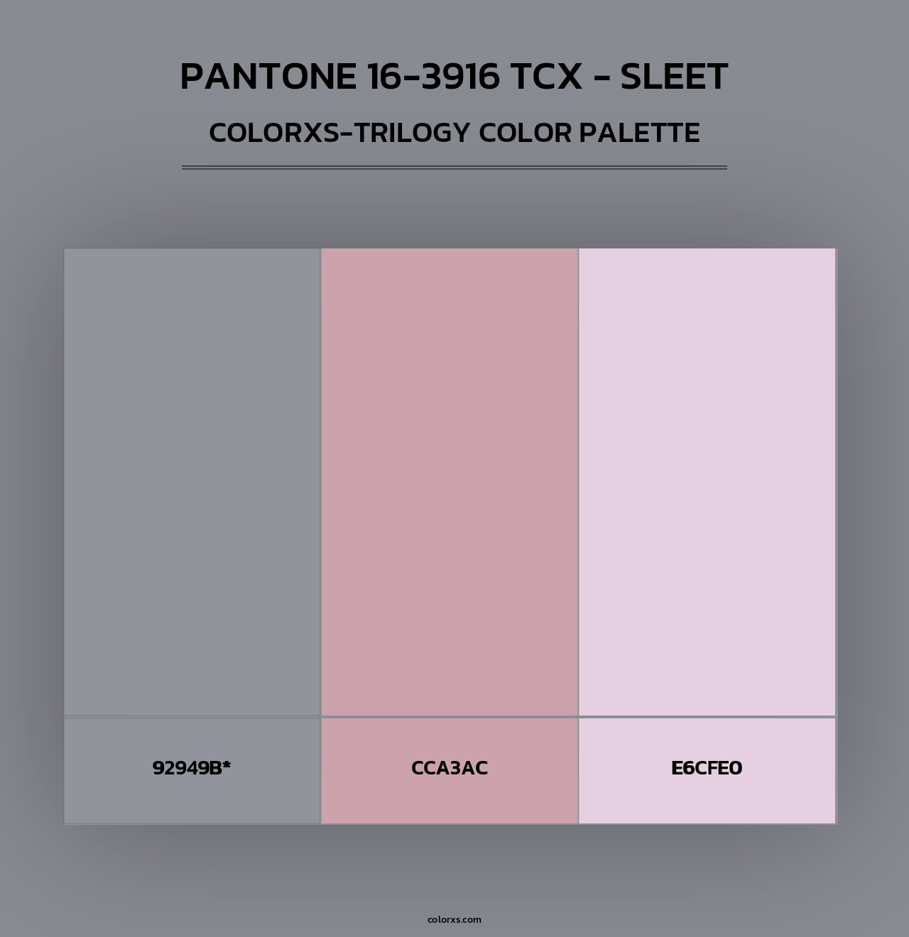 PANTONE 16-3916 TCX - Sleet - Colorxs Trilogy Palette
