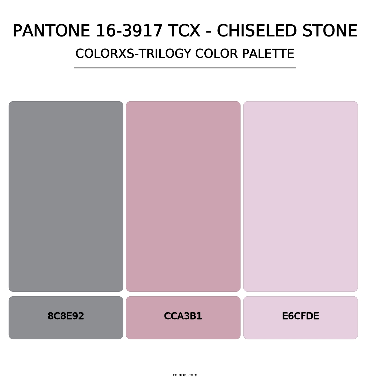 PANTONE 16-3917 TCX - Chiseled Stone - Colorxs Trilogy Palette