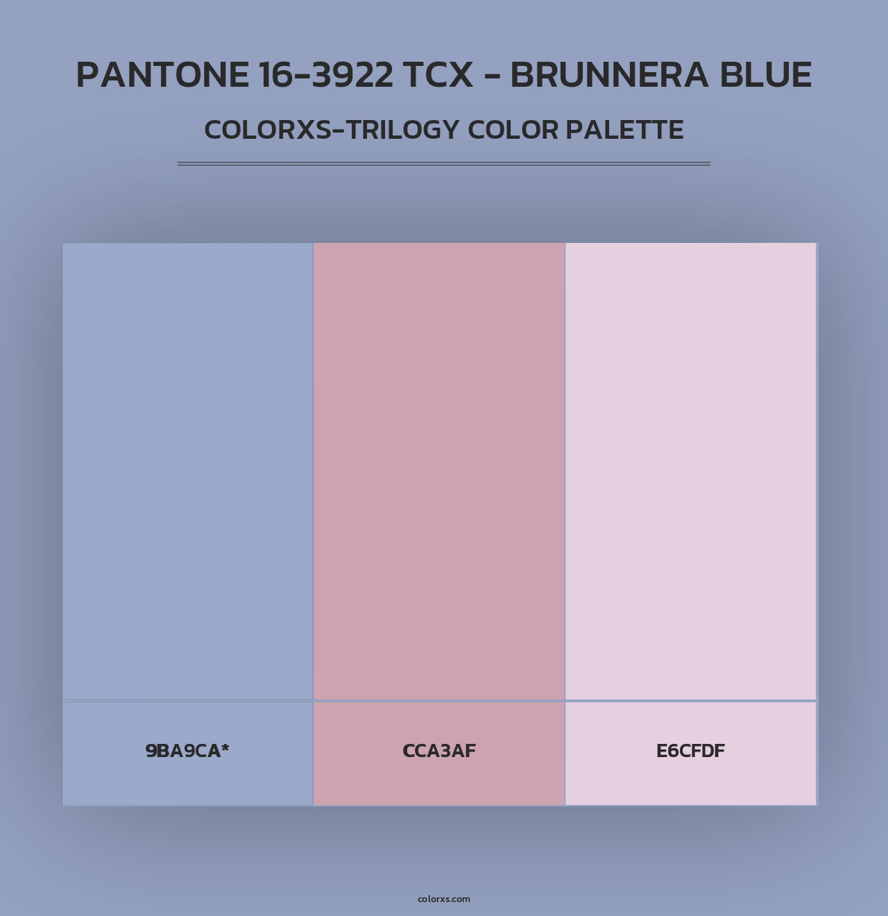 PANTONE 16-3922 TCX - Brunnera Blue - Colorxs Trilogy Palette