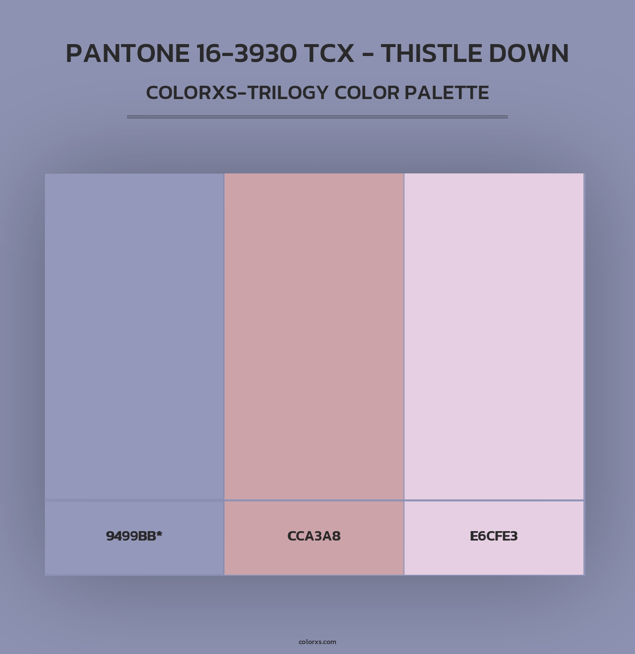 PANTONE 16-3930 TCX - Thistle Down - Colorxs Trilogy Palette