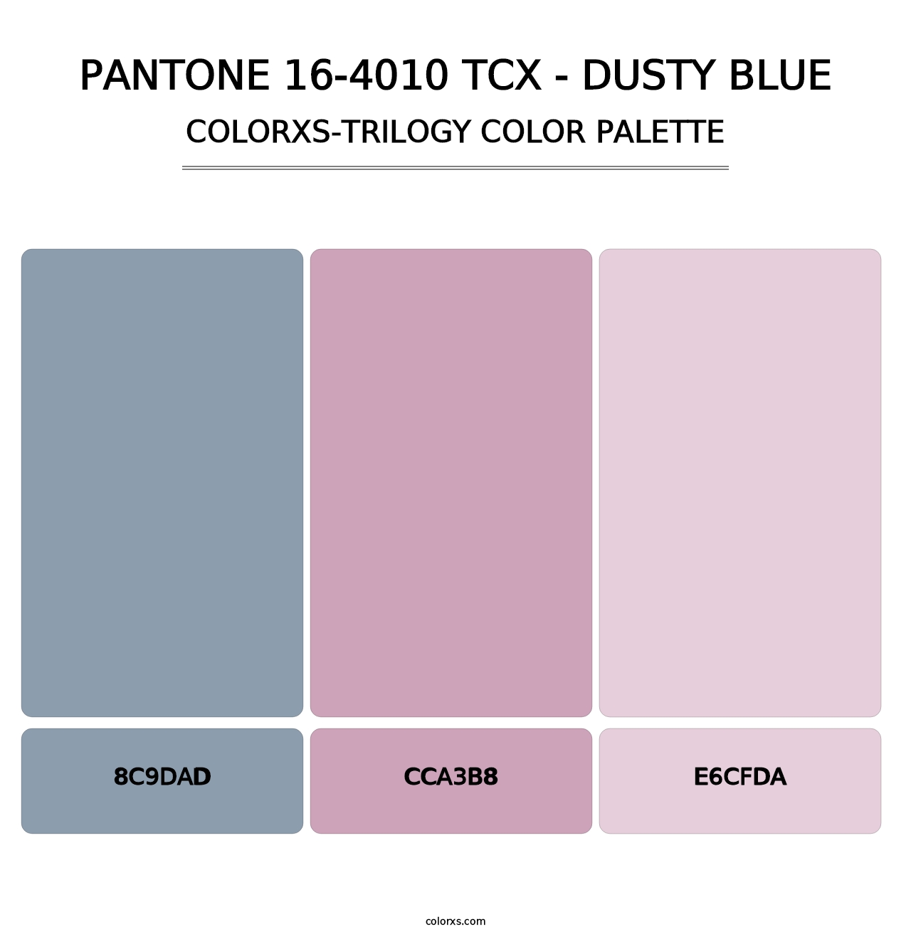 PANTONE 16-4010 TCX - Dusty Blue - Colorxs Trilogy Palette