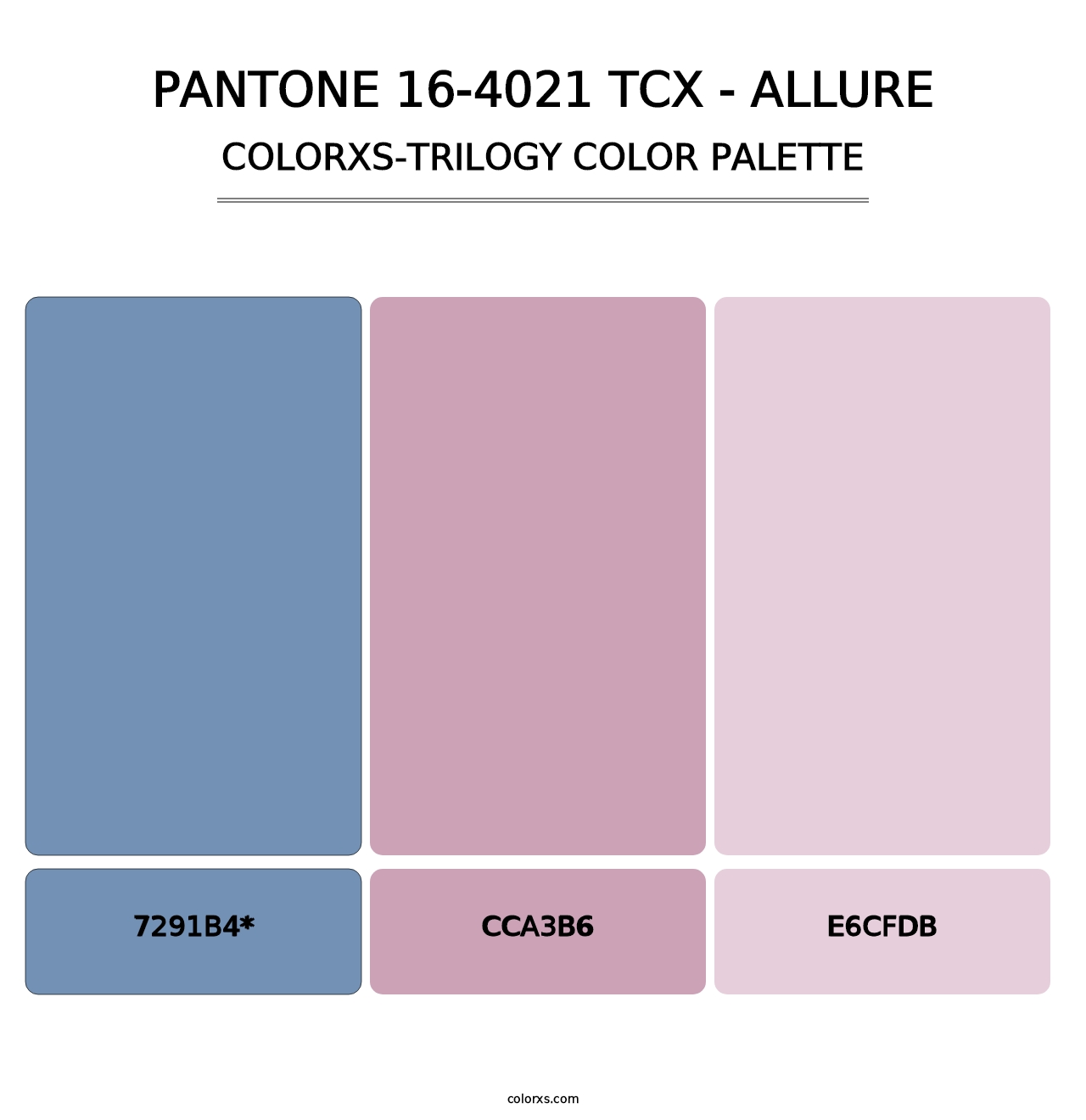 PANTONE 16-4021 TCX - Allure - Colorxs Trilogy Palette