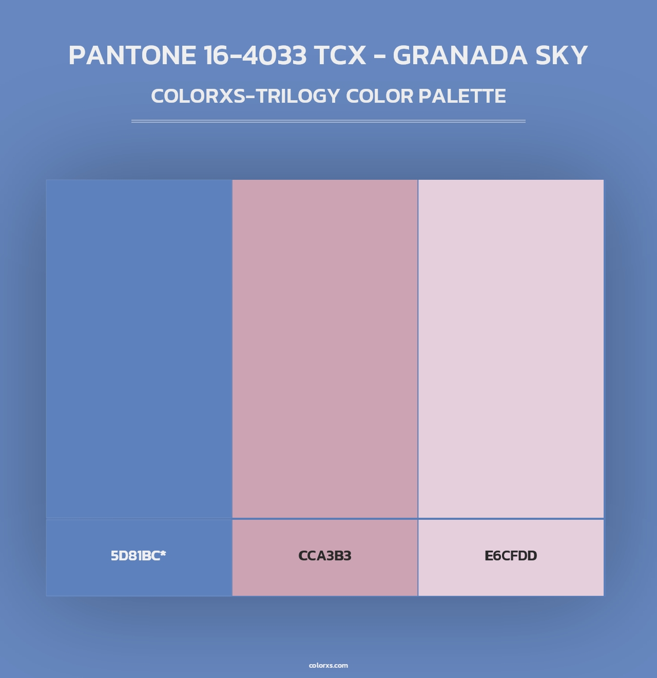 PANTONE 16-4033 TCX - Granada Sky - Colorxs Trilogy Palette