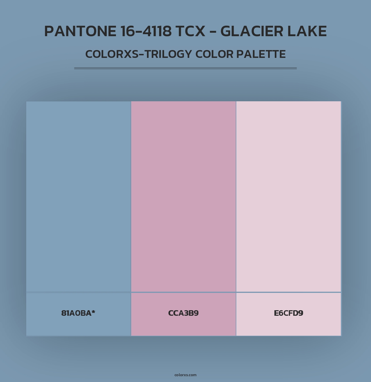 PANTONE 16-4118 TCX - Glacier Lake - Colorxs Trilogy Palette