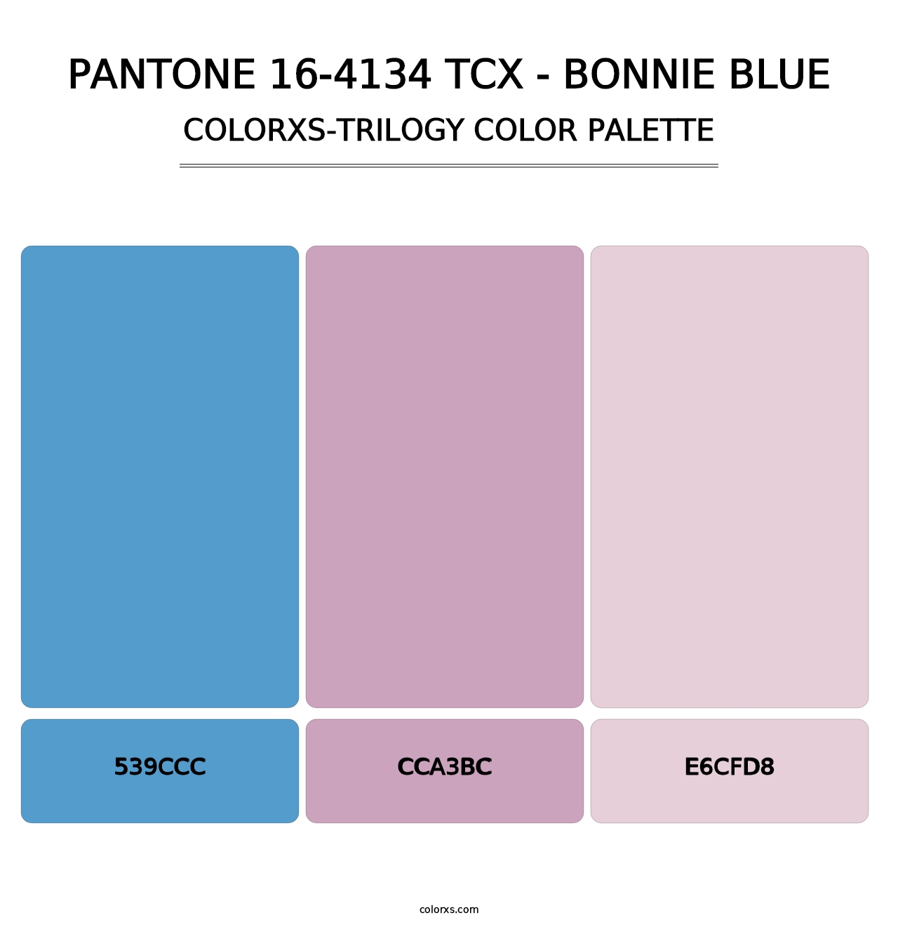 PANTONE 16-4134 TCX - Bonnie Blue - Colorxs Trilogy Palette