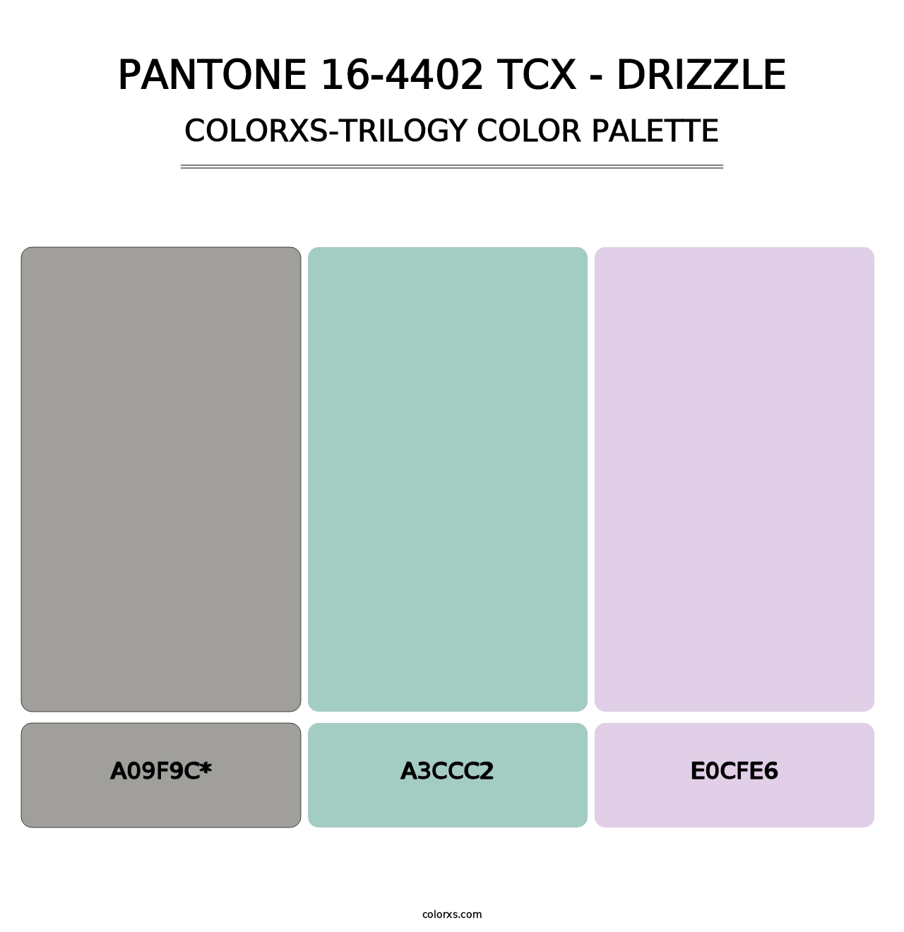 PANTONE 16-4402 TCX - Drizzle - Colorxs Trilogy Palette