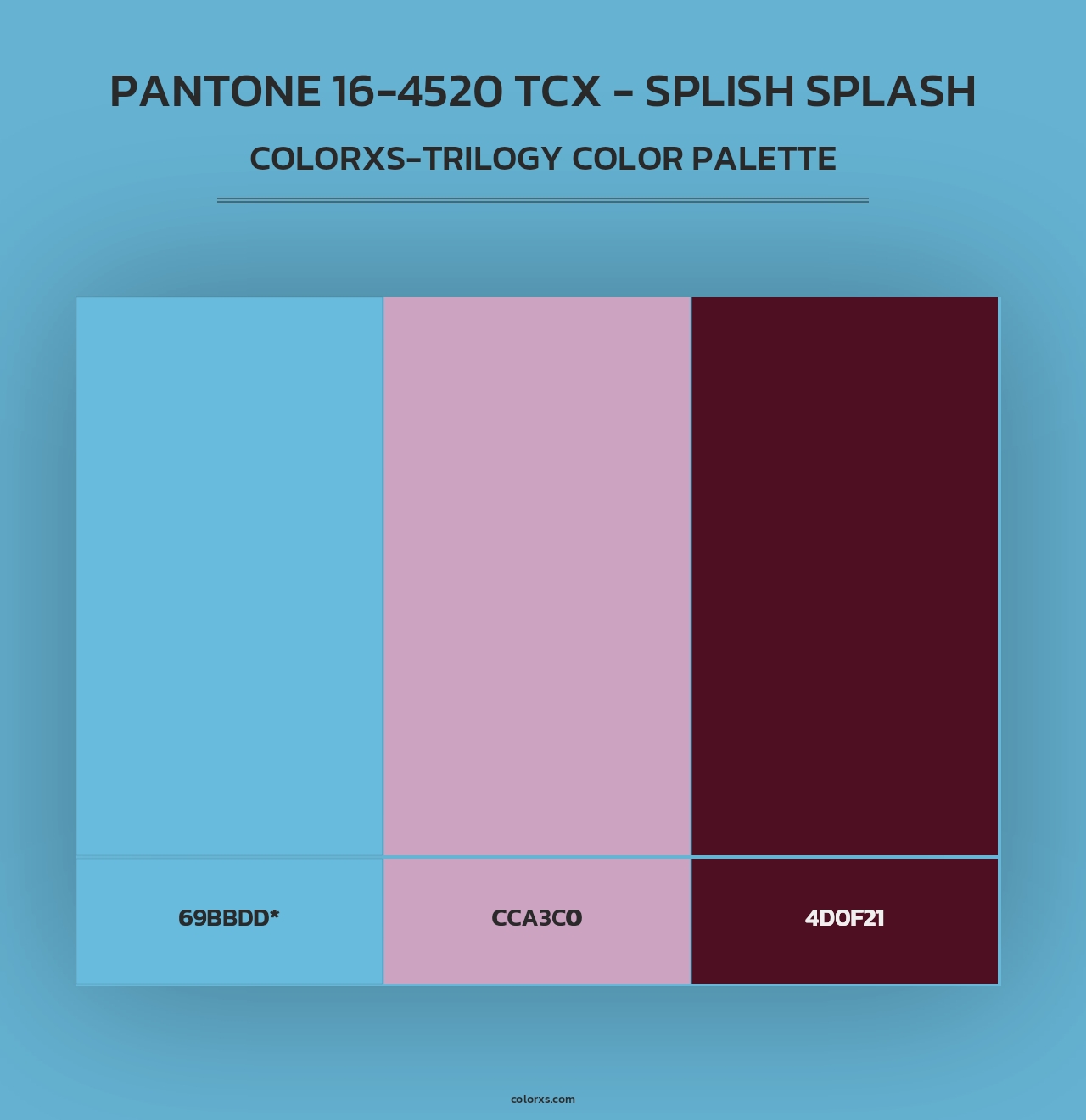 PANTONE 16-4520 TCX - Splish Splash - Colorxs Trilogy Palette