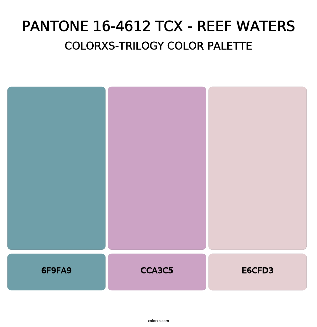PANTONE 16-4612 TCX - Reef Waters - Colorxs Trilogy Palette