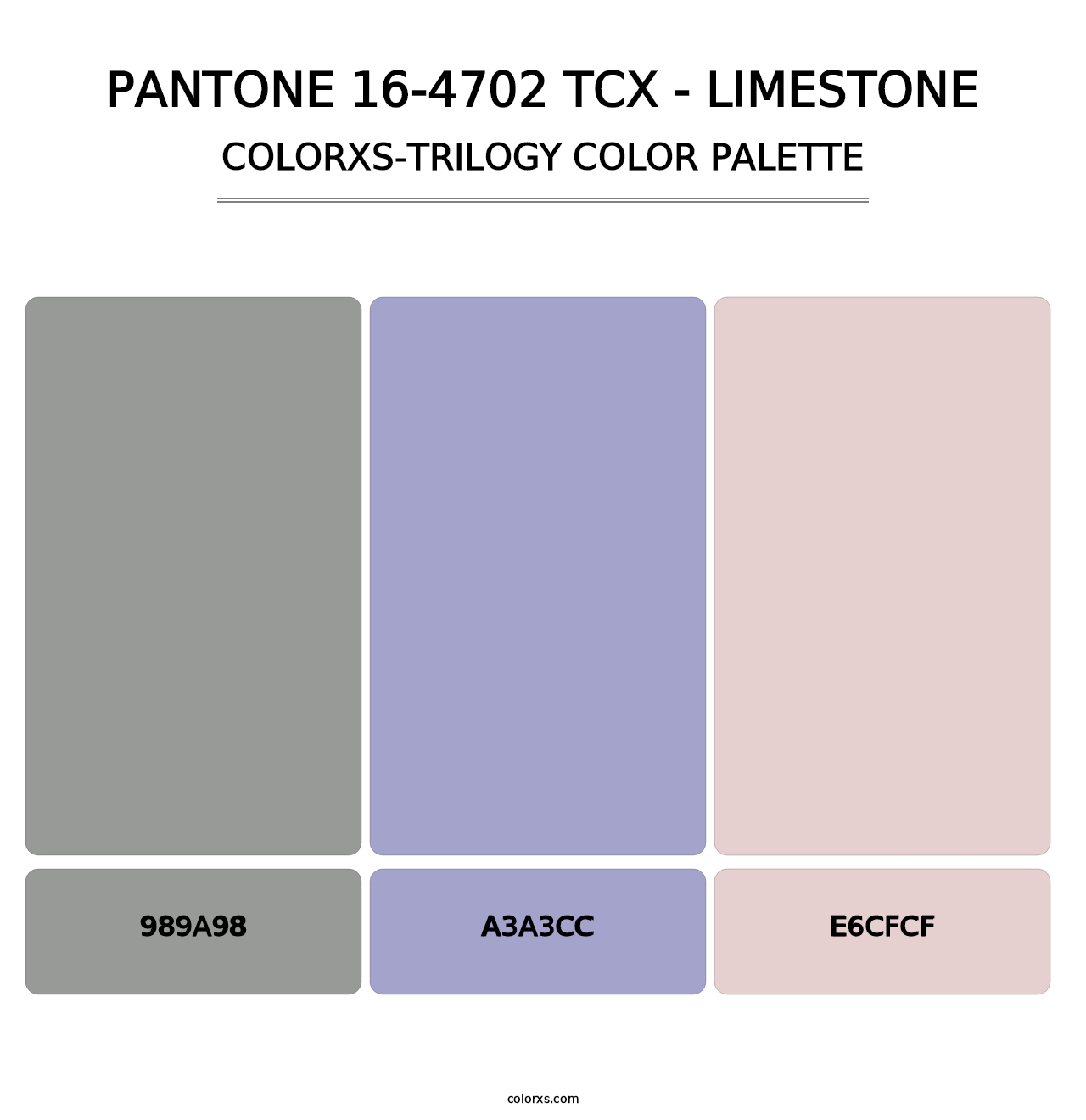 PANTONE 16-4702 TCX - Limestone - Colorxs Trilogy Palette