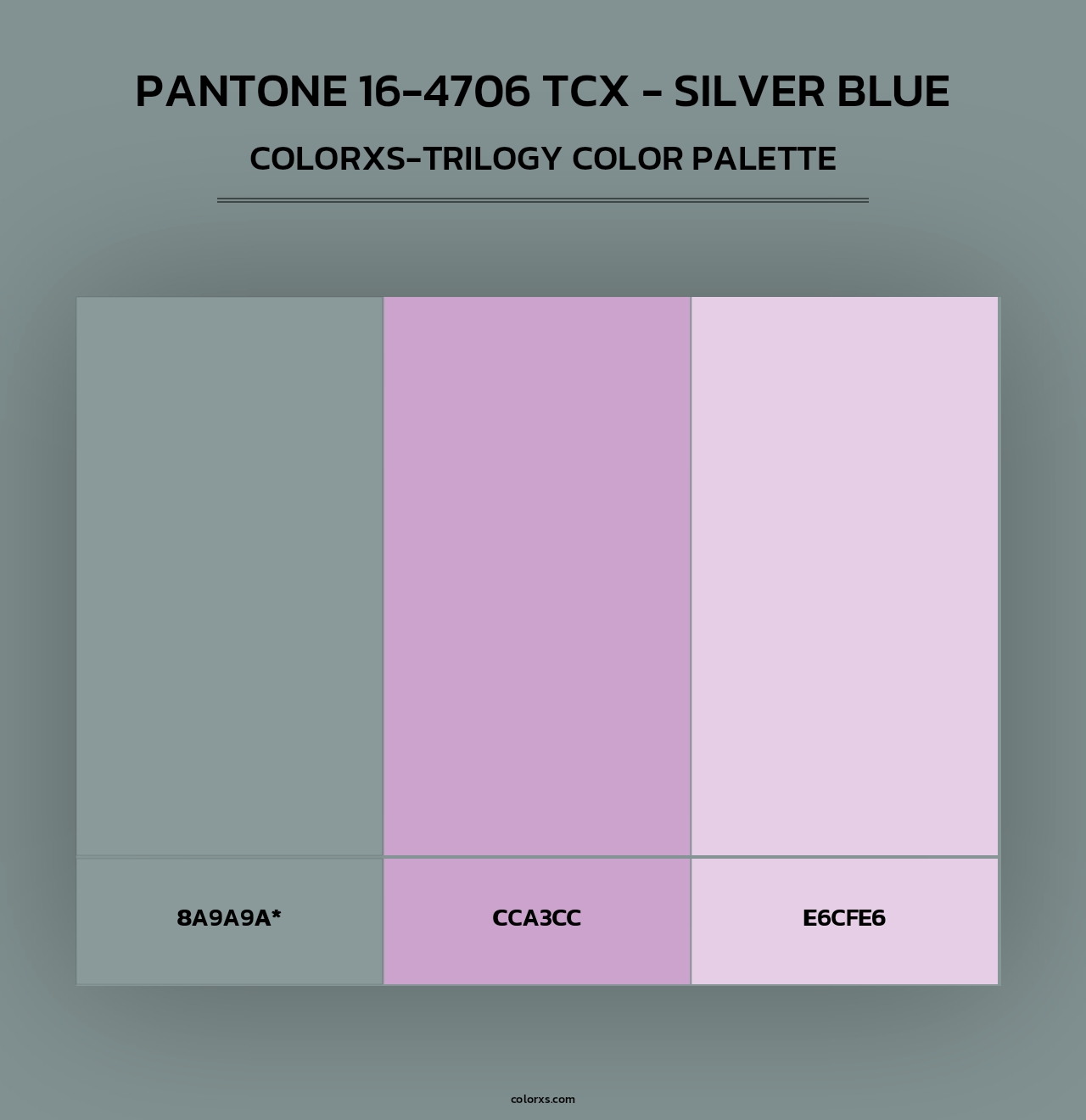 PANTONE 16-4706 TCX - Silver Blue - Colorxs Trilogy Palette