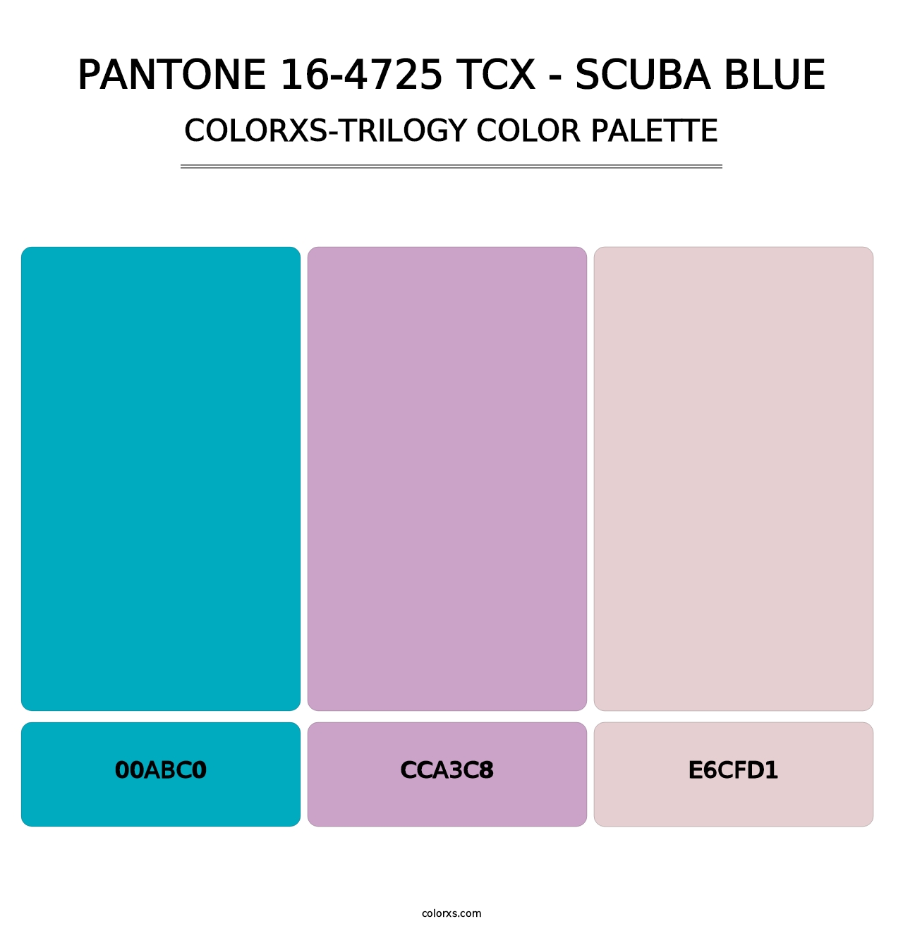 PANTONE 16-4725 TCX - Scuba Blue - Colorxs Trilogy Palette