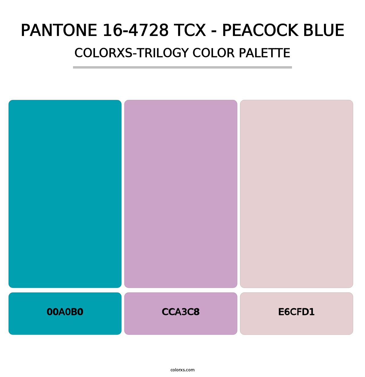 PANTONE 16-4728 TCX - Peacock Blue - Colorxs Trilogy Palette
