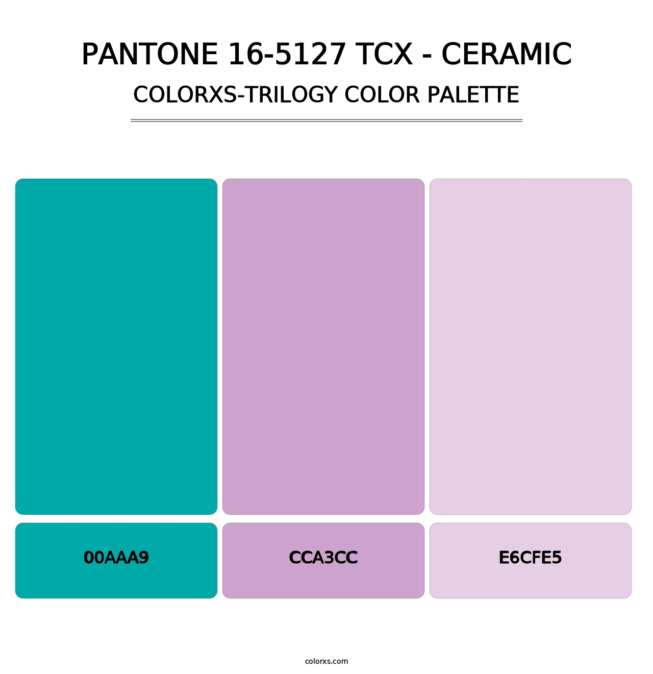 PANTONE 16-5127 TCX - Ceramic - Colorxs Trilogy Palette