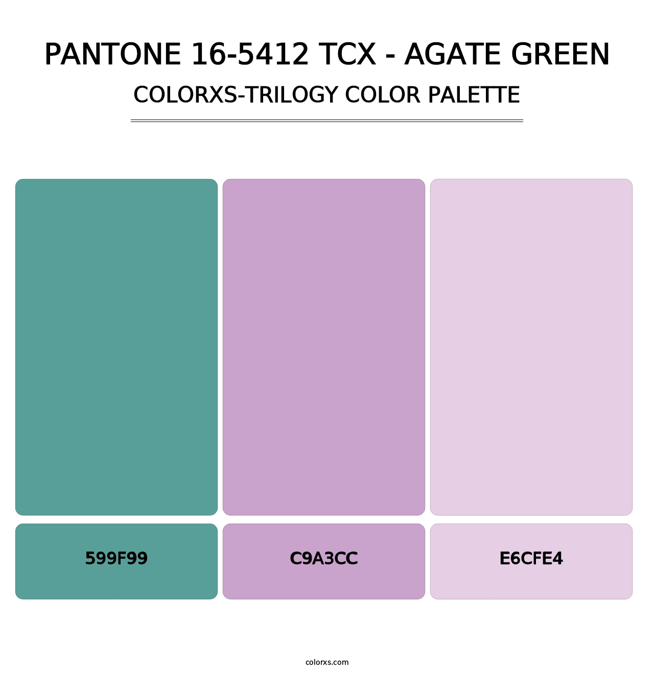 PANTONE 16-5412 TCX - Agate Green - Colorxs Trilogy Palette