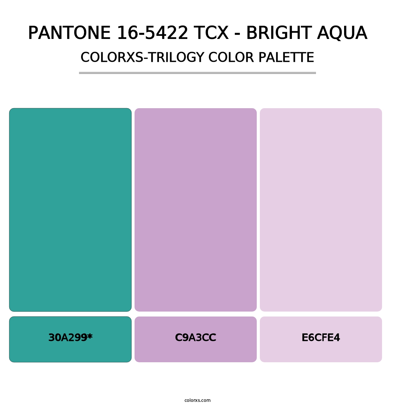 PANTONE 16-5422 TCX - Bright Aqua - Colorxs Trilogy Palette