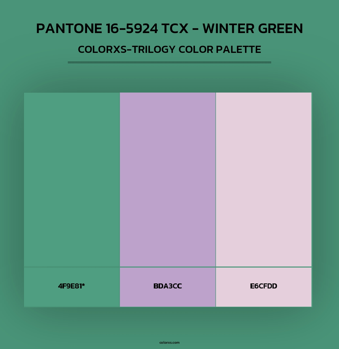 PANTONE 16-5924 TCX - Winter Green - Colorxs Trilogy Palette