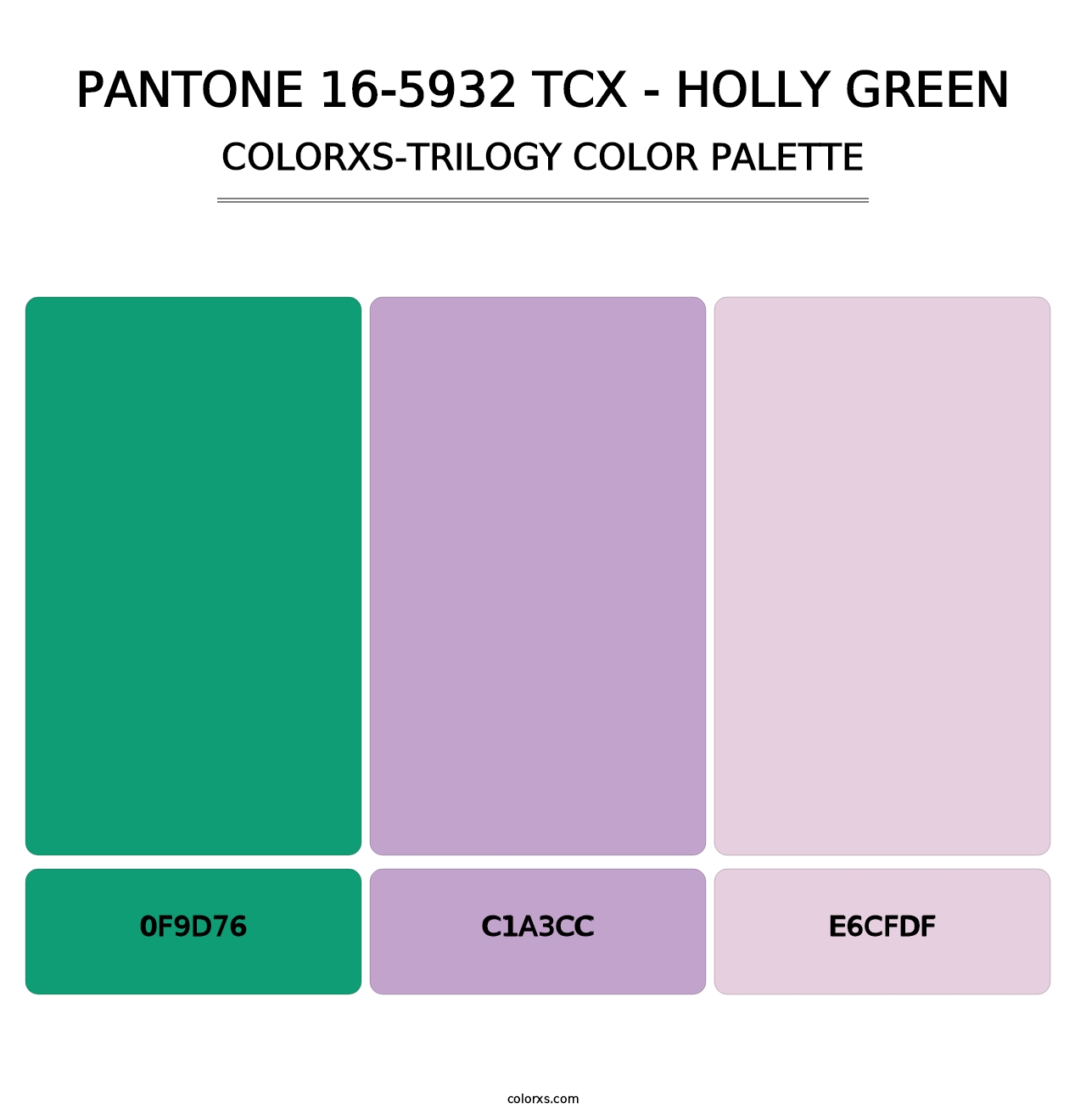 PANTONE 16-5932 TCX - Holly Green - Colorxs Trilogy Palette