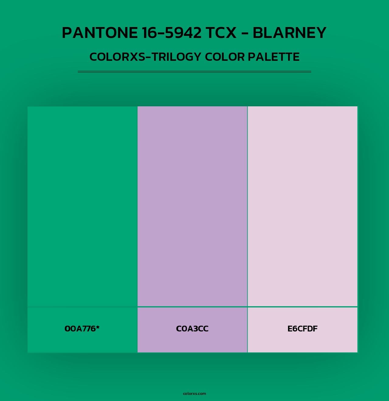 PANTONE 16-5942 TCX - Blarney - Colorxs Trilogy Palette