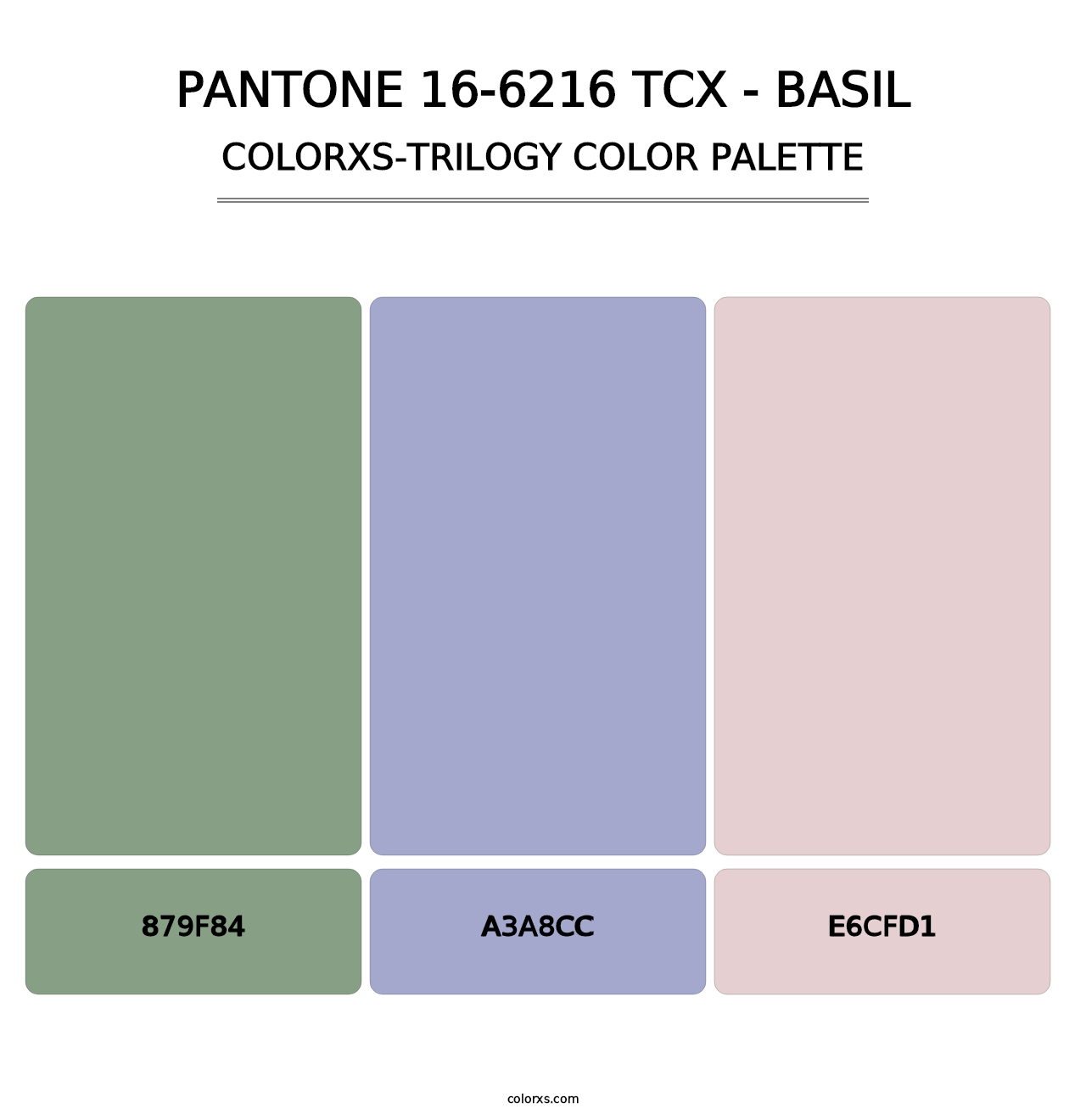 PANTONE 16-6216 TCX - Basil - Colorxs Trilogy Palette