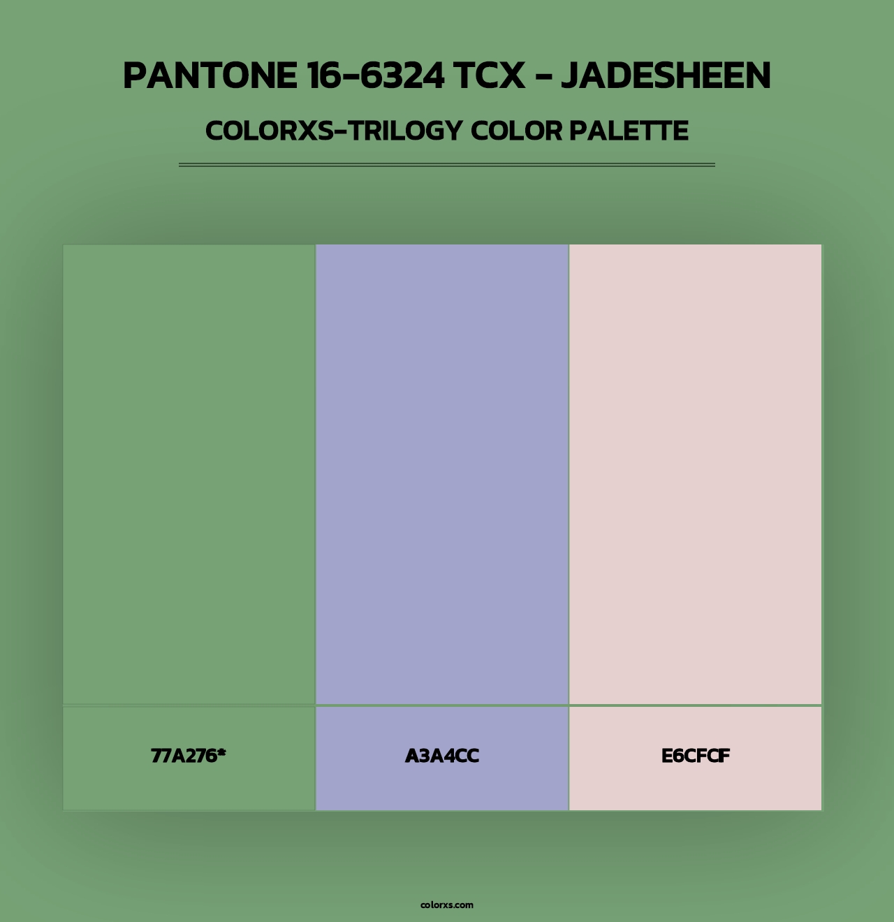 PANTONE 16-6324 TCX - Jadesheen - Colorxs Trilogy Palette