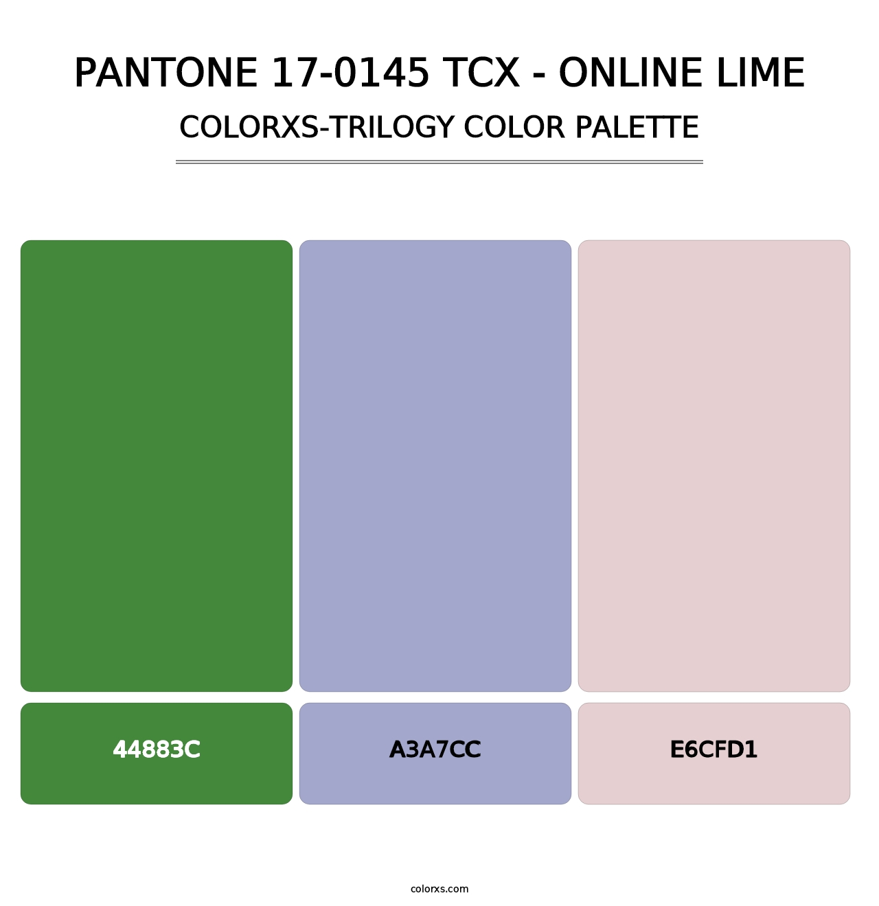 PANTONE 17-0145 TCX - Online Lime - Colorxs Trilogy Palette