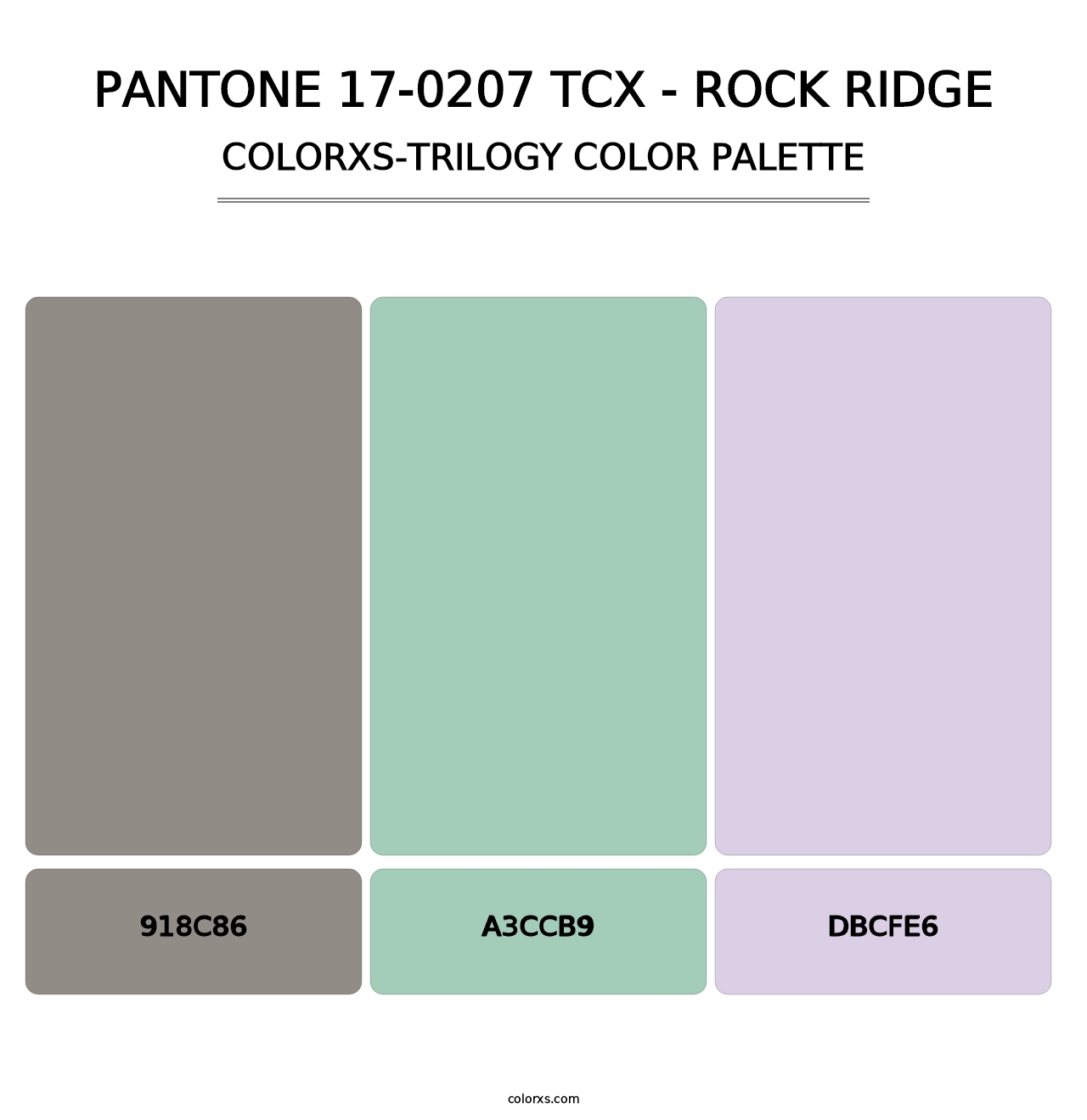 PANTONE 17-0207 TCX - Rock Ridge - Colorxs Trilogy Palette