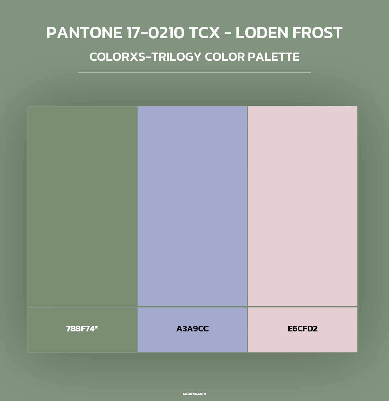 PANTONE 17-0210 TCX - Loden Frost - Colorxs Trilogy Palette