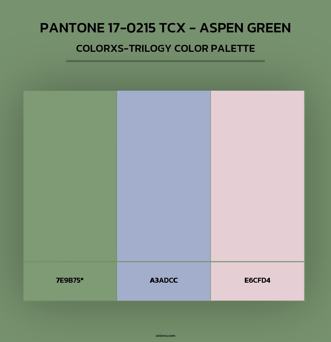 PANTONE 17-0215 TCX - Aspen Green - Colorxs Trilogy Palette