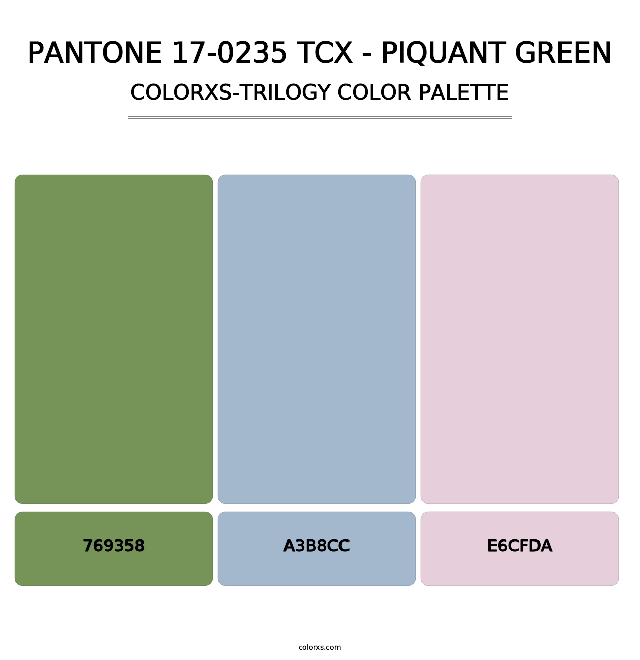 PANTONE 17-0235 TCX - Piquant Green - Colorxs Trilogy Palette