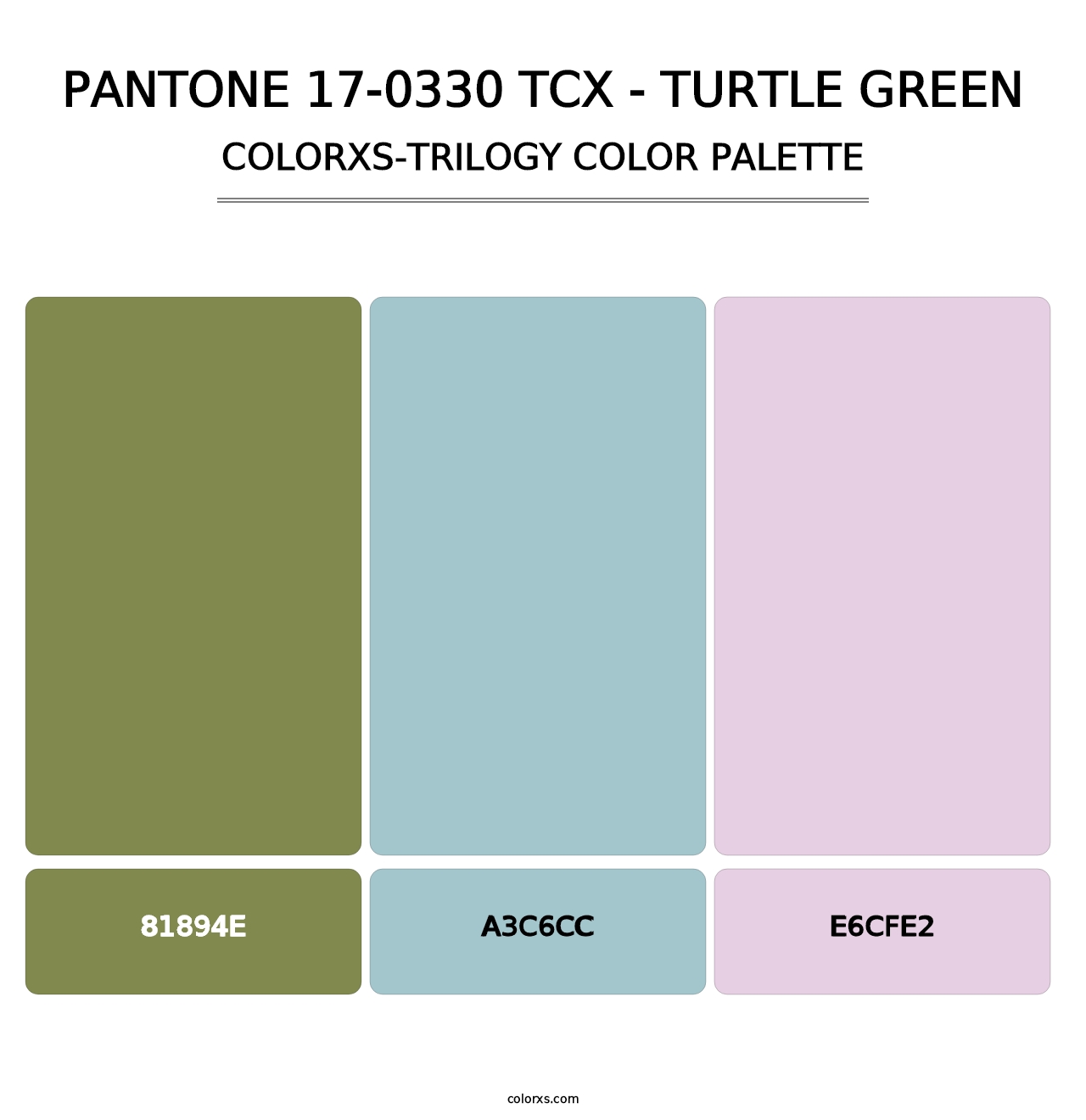 PANTONE 17-0330 TCX - Turtle Green - Colorxs Trilogy Palette