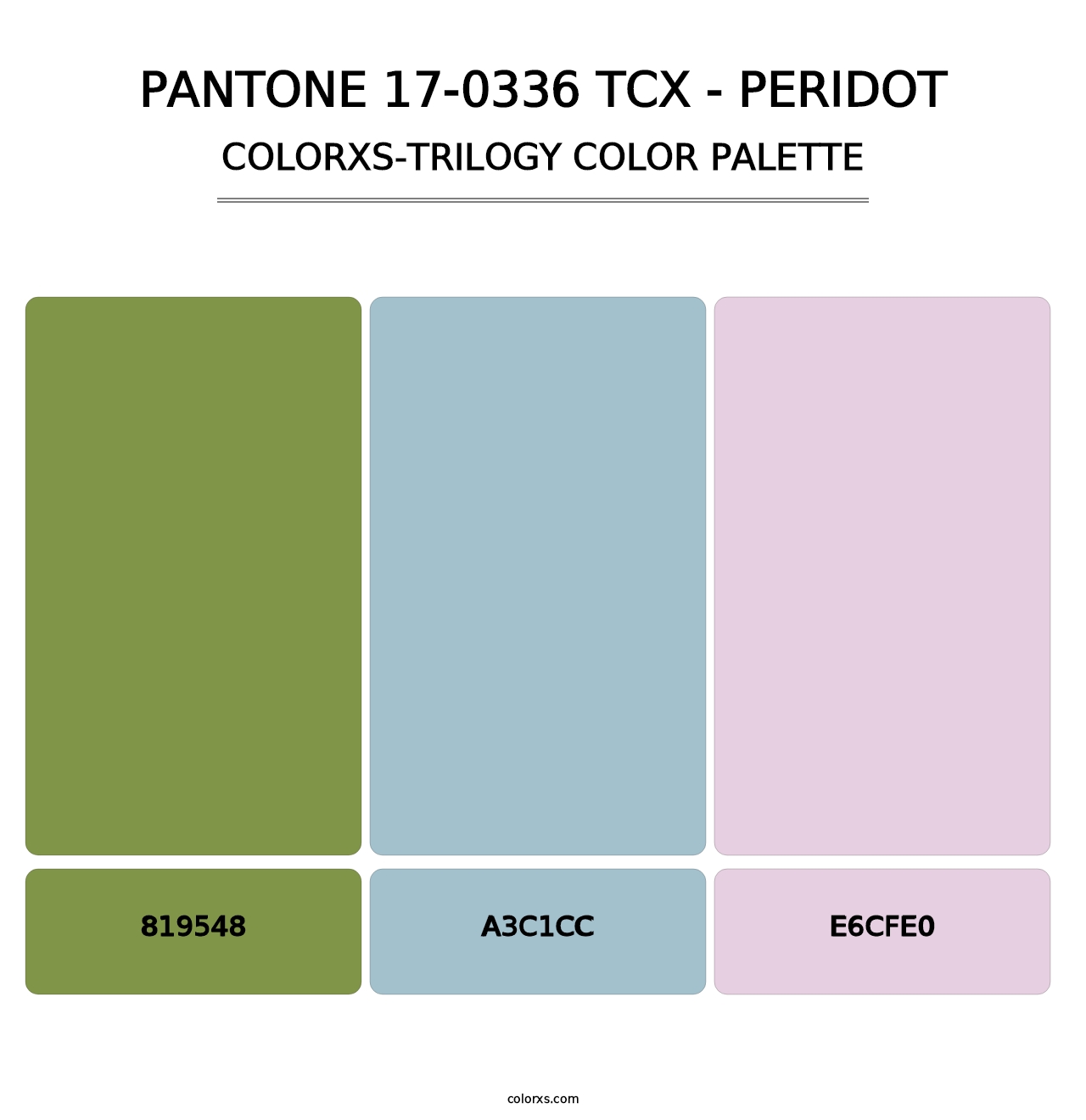 PANTONE 17-0336 TCX - Peridot - Colorxs Trilogy Palette