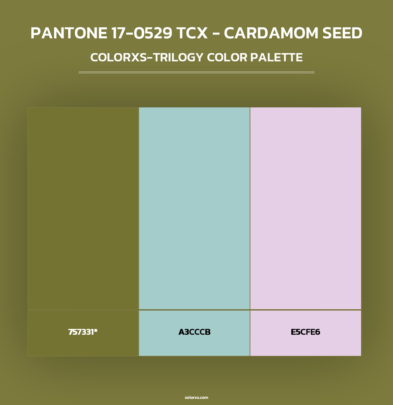 PANTONE 17-0529 TCX - Cardamom Seed - Colorxs Trilogy Palette