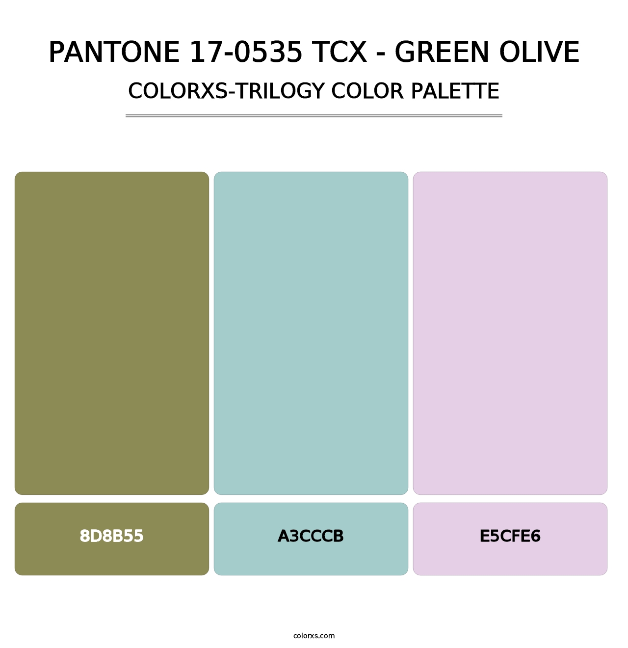 PANTONE 17-0535 TCX - Green Olive - Colorxs Trilogy Palette
